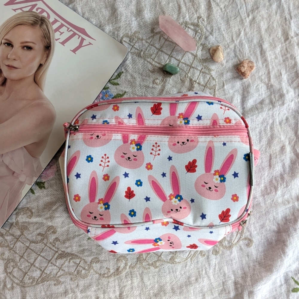 Lunchbox Cute Bunny Floral Print Brand Traveler's Club